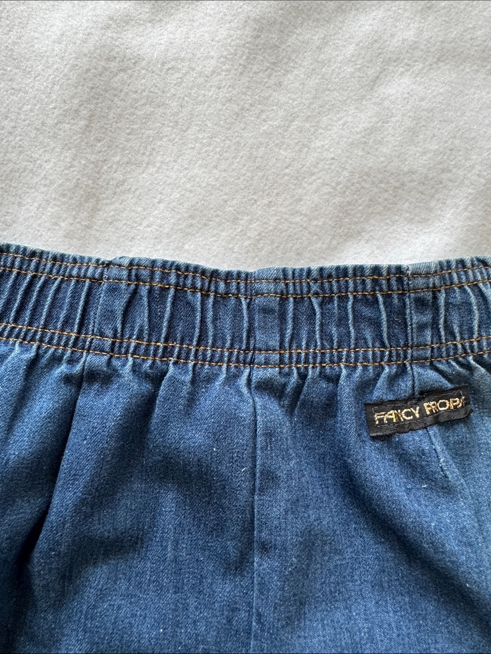 Vintage 70s Fancy Props Wilkins Denim Midi Skirt Snap Front A-Line - Picture 10 of 10